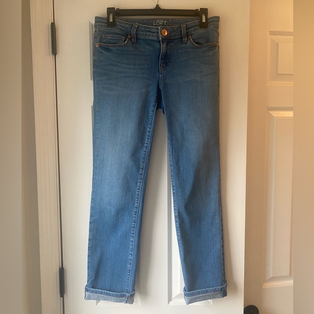 Loft Modern Straight Leg Jeans Size 4